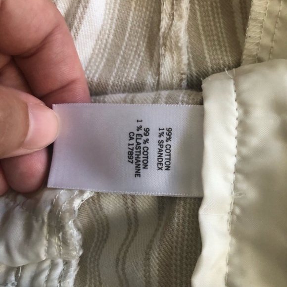 Banana Republic Women's Striped Cream Chinos - Picture 3 of 6